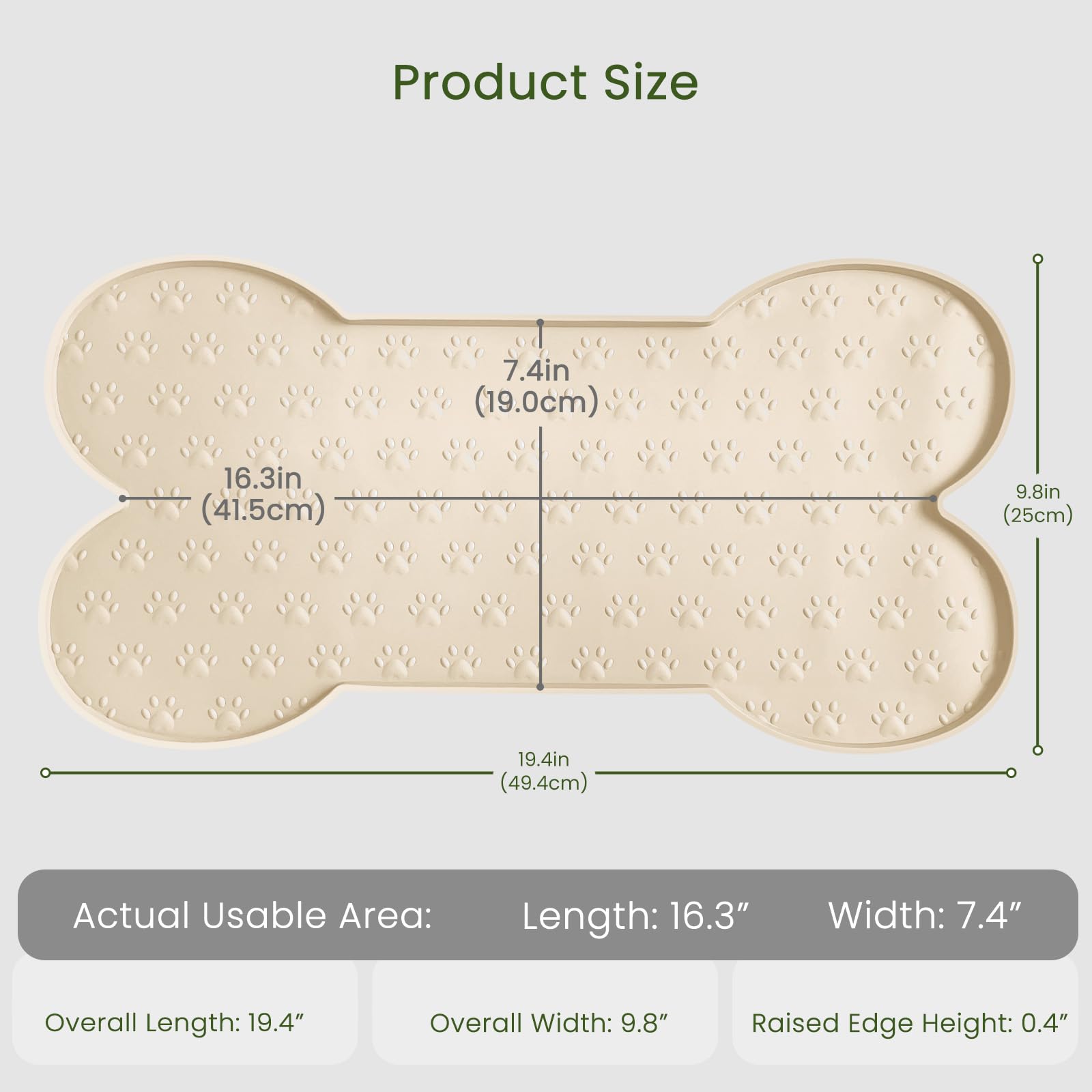 PWTAA waterproof pet bowl mat keeps floors clean during messy meals.