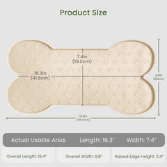 PWTAA waterproof pet bowl mat keeps floors clean during messy meals.