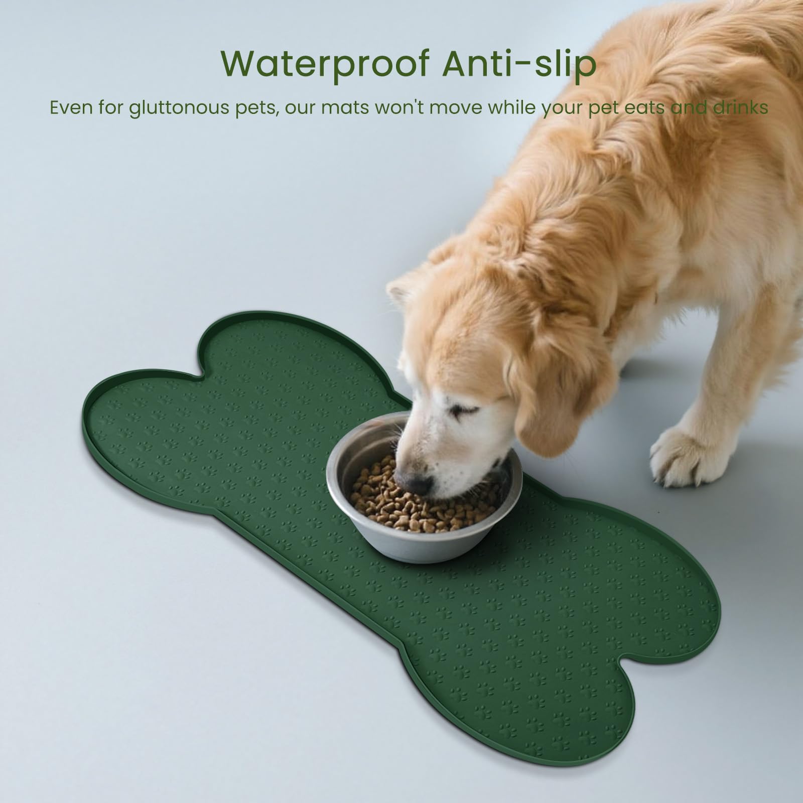PWTAA waterproof silicone mat for bowls protects surfaces from moisture