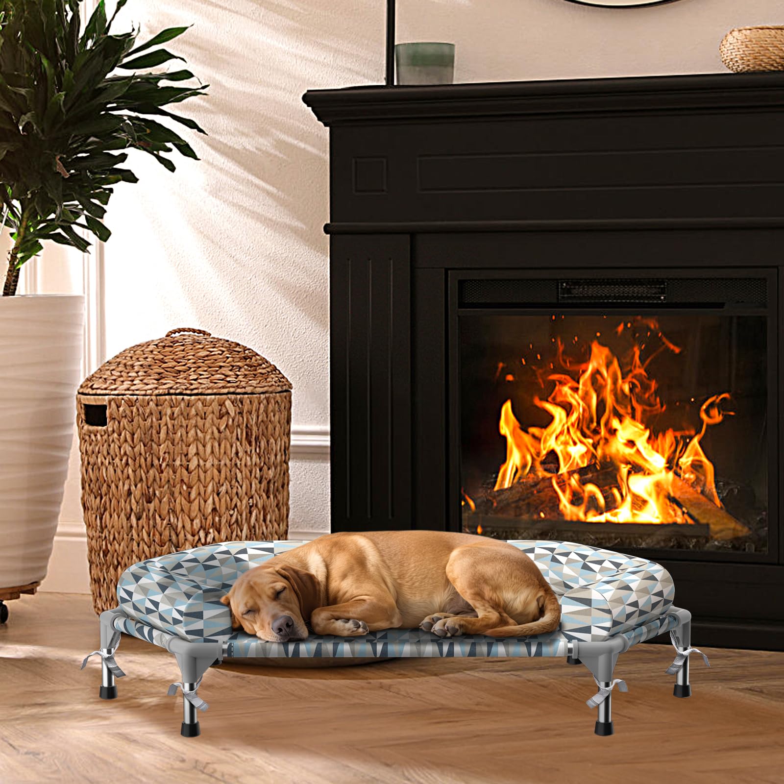 Pyowmgd orthopedic dog bed six-sides design increases usable space.