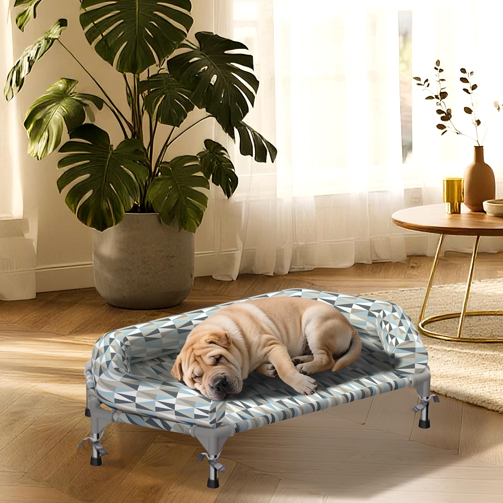 Pyowmgd orthopedic dog bed supports up to 80 lbs for medium dogs.