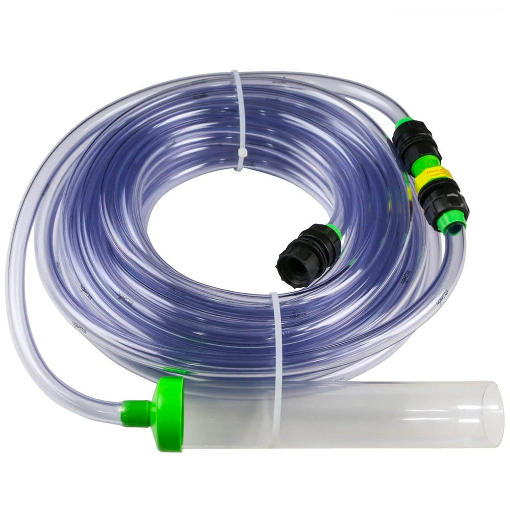 Python No Spill attaches to a faucet for mess-free water changes.