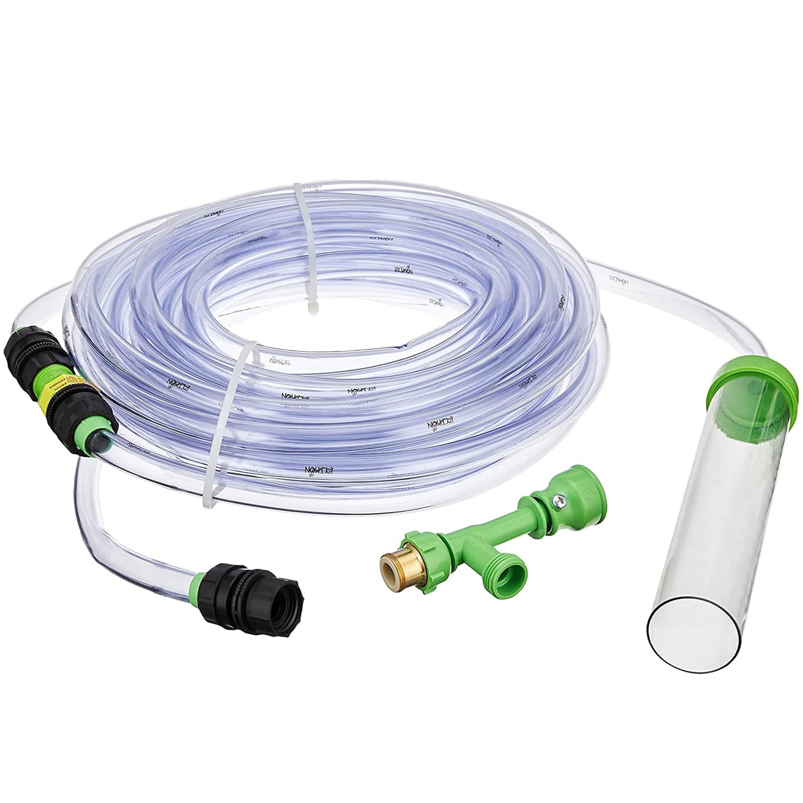 Python No Spill System assembly demonstrates a ready-to-use setup for easy water changes.