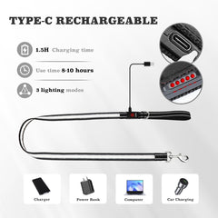 PZRLit light up dog leash transparent TPU shell maximizes brightness and easy cleaning.