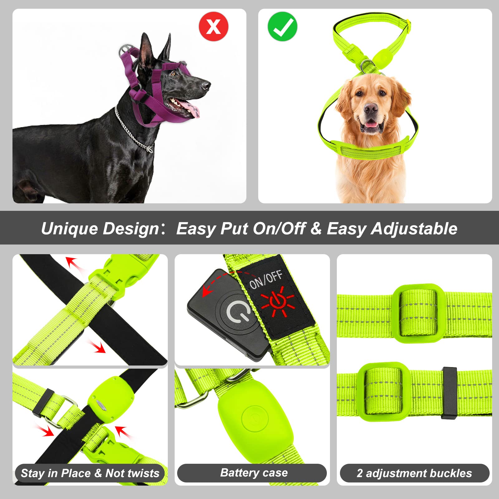 PZRLit light up dog vest recharge port demonstrates USB charging convenience.