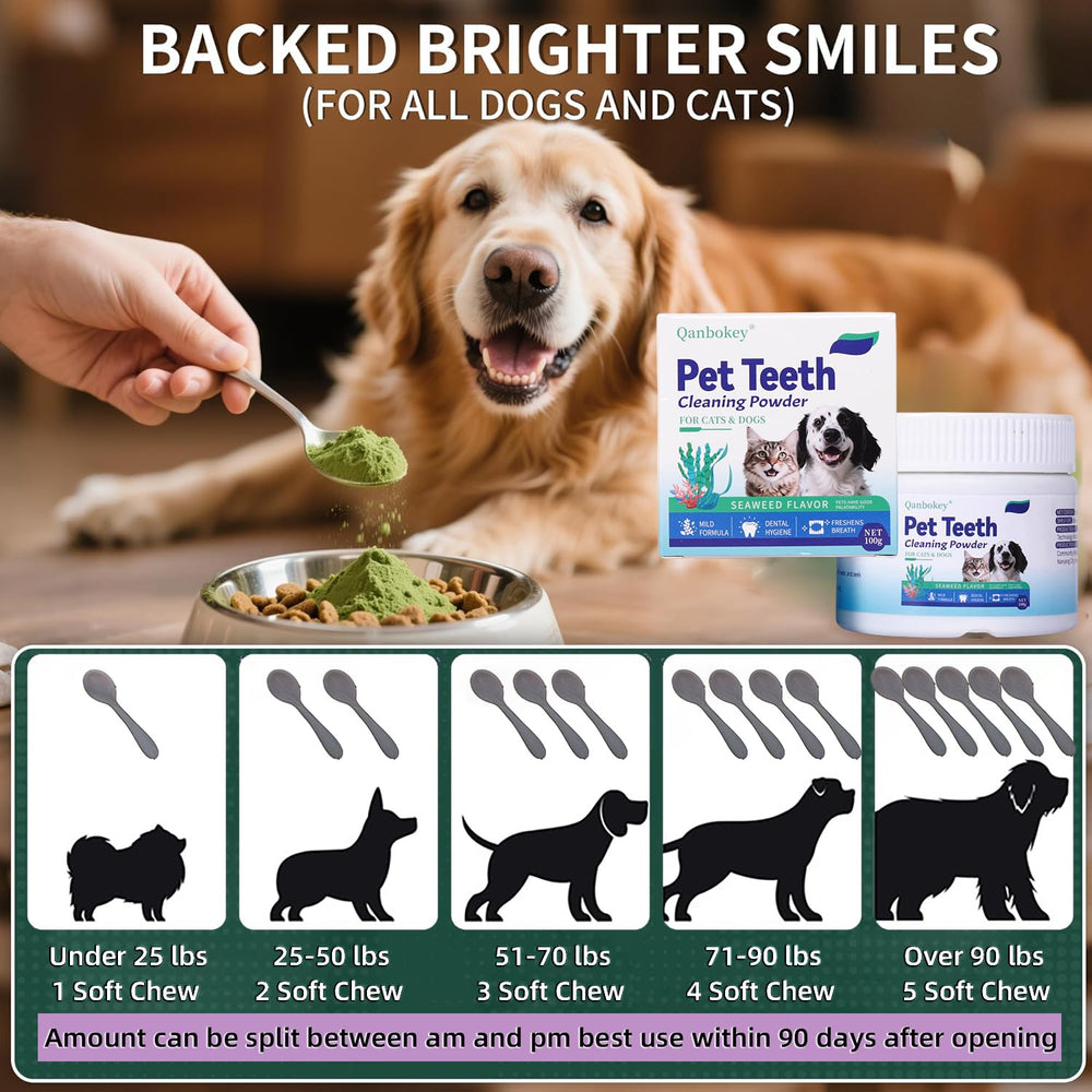 Qanbokey green tea mint scent for fresher dog breath over time