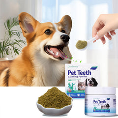 Qanbokey no-brush dog teeth powder bottle for long-lasting dental care