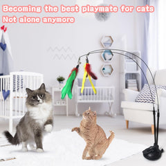 QAWRZZPR 4-in-1 cat toy 14+ accessories provide varied stimulation for curious cats