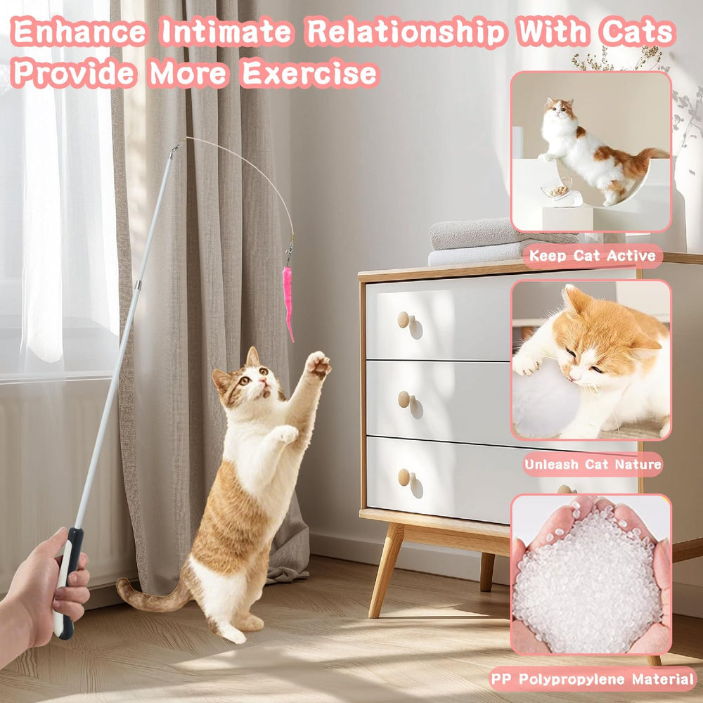 QAWRZZPR 4-in-1 cat toy durable materials ensure safe, long-lasting entertainment