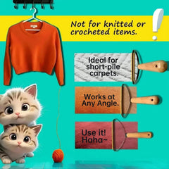 Qbily Pet Hair Remover 2nd Gen on clothes removing lint safely.