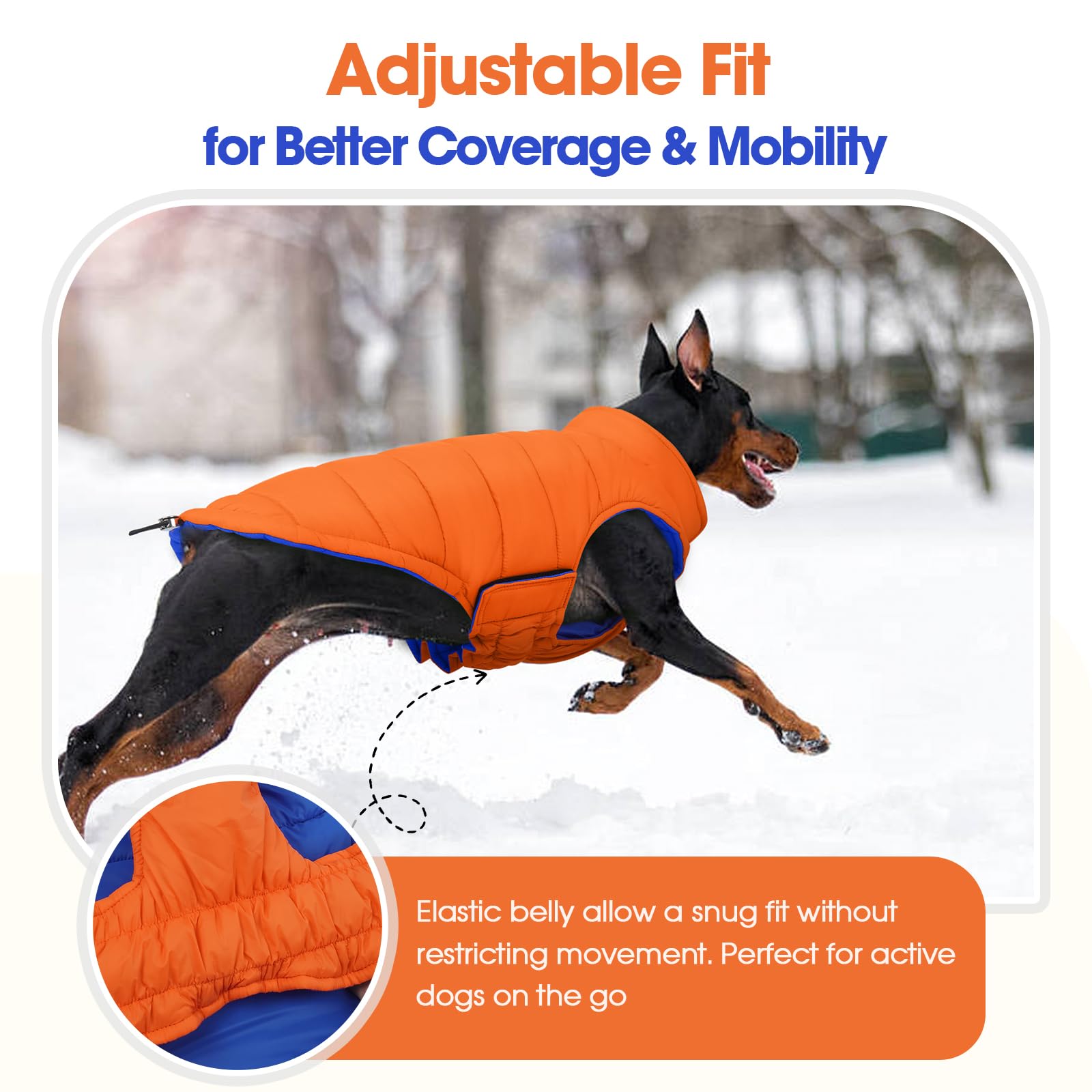 QBLEEV adjustable back drawstring coat, secure fit for windy walks