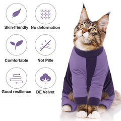 QBLEEV cat pajamas cuff design creates a snug, fur-control fit.