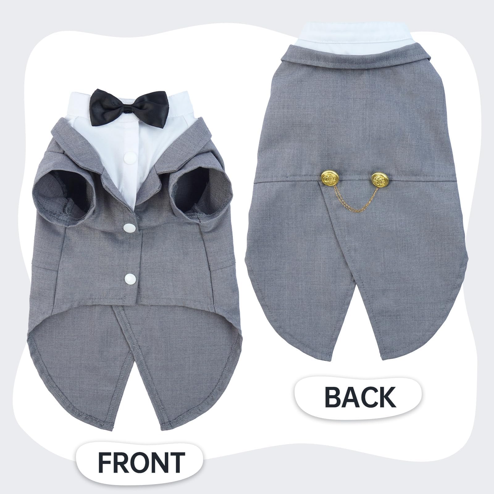 QBLEEV Cat Tuxedo Breakaway safety feature for worry-free wearing during play.