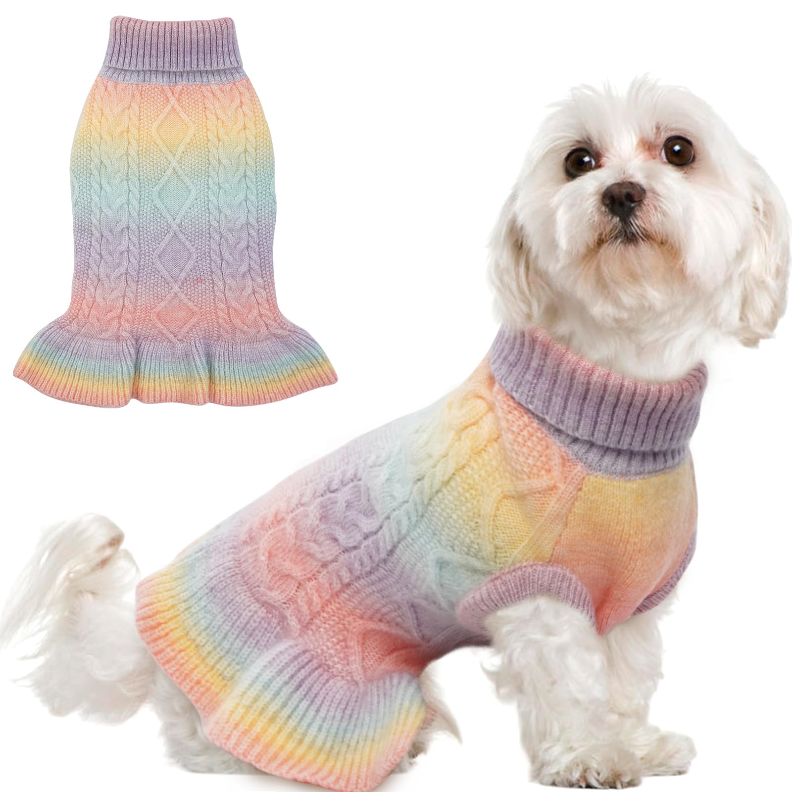 QBLEEV dog sweater dress holiday-photoshoot scene highlights festive style