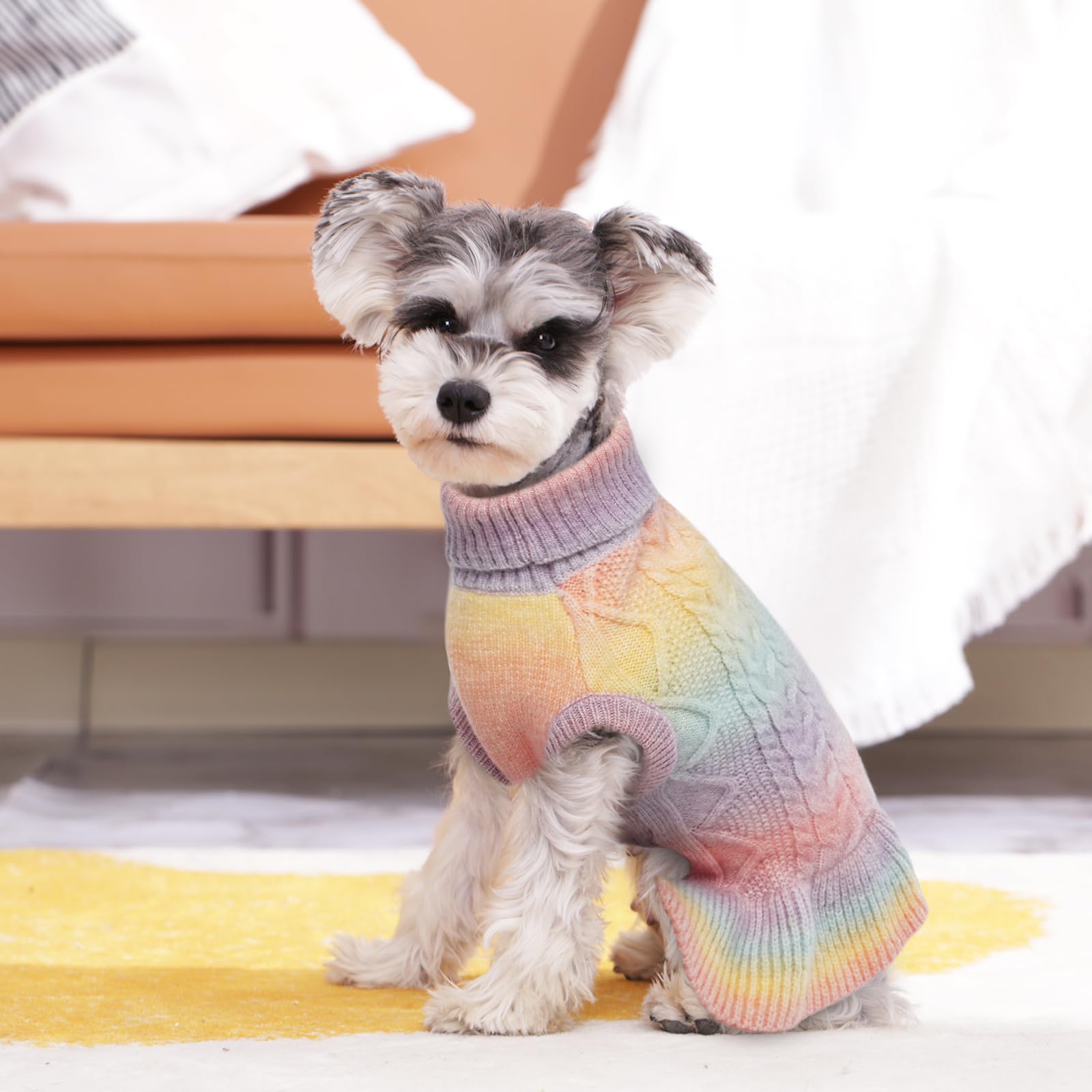 QBLEEV dog sweater dress size chart helps find the right fit
