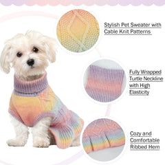 QBLEEV dog sweater dress soft-knit fabric closeup shows plush comfortable wear