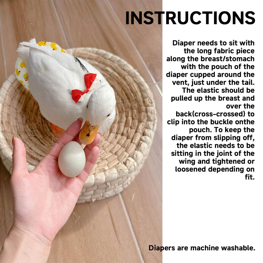 QBLEEV H-shape tail cup ensures easy wearing for ducks, chickens, and geese.