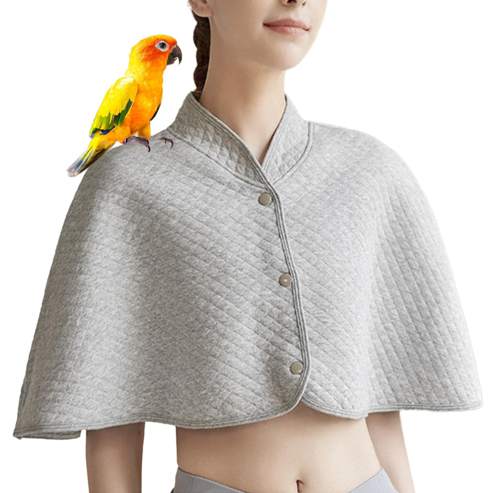 QBLEEV parrot shoulder protector on shoulder reduces scratches during perching