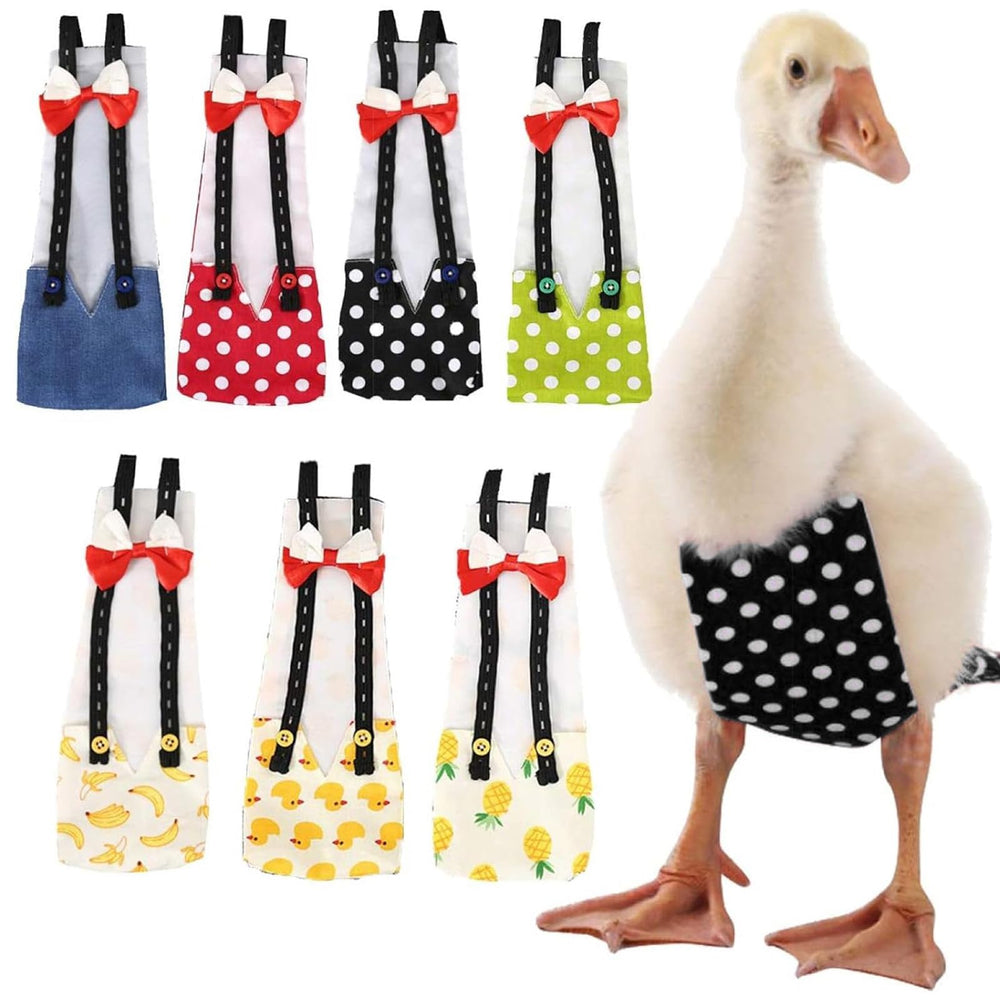 QBLEEV Duck Diapers on a baby duck help keep indoor spaces clean during transitions.