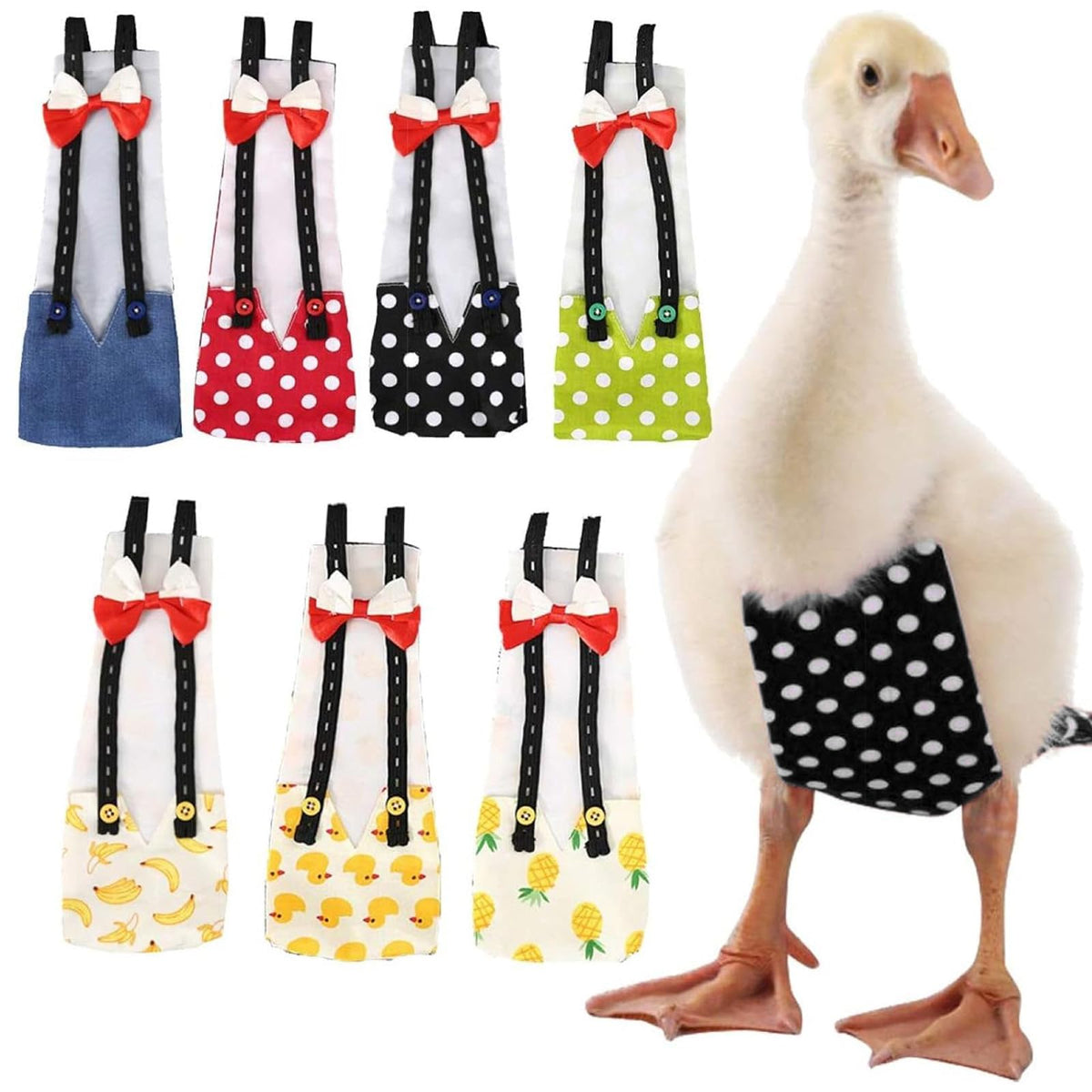 QBLEEV Duck Diapers on a baby duck help keep indoor spaces clean during transitions.