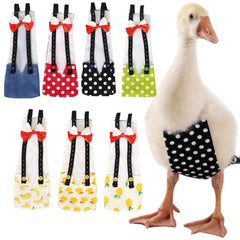QBLEEV Duck Diapers on a baby duck help keep indoor spaces clean during transitions.