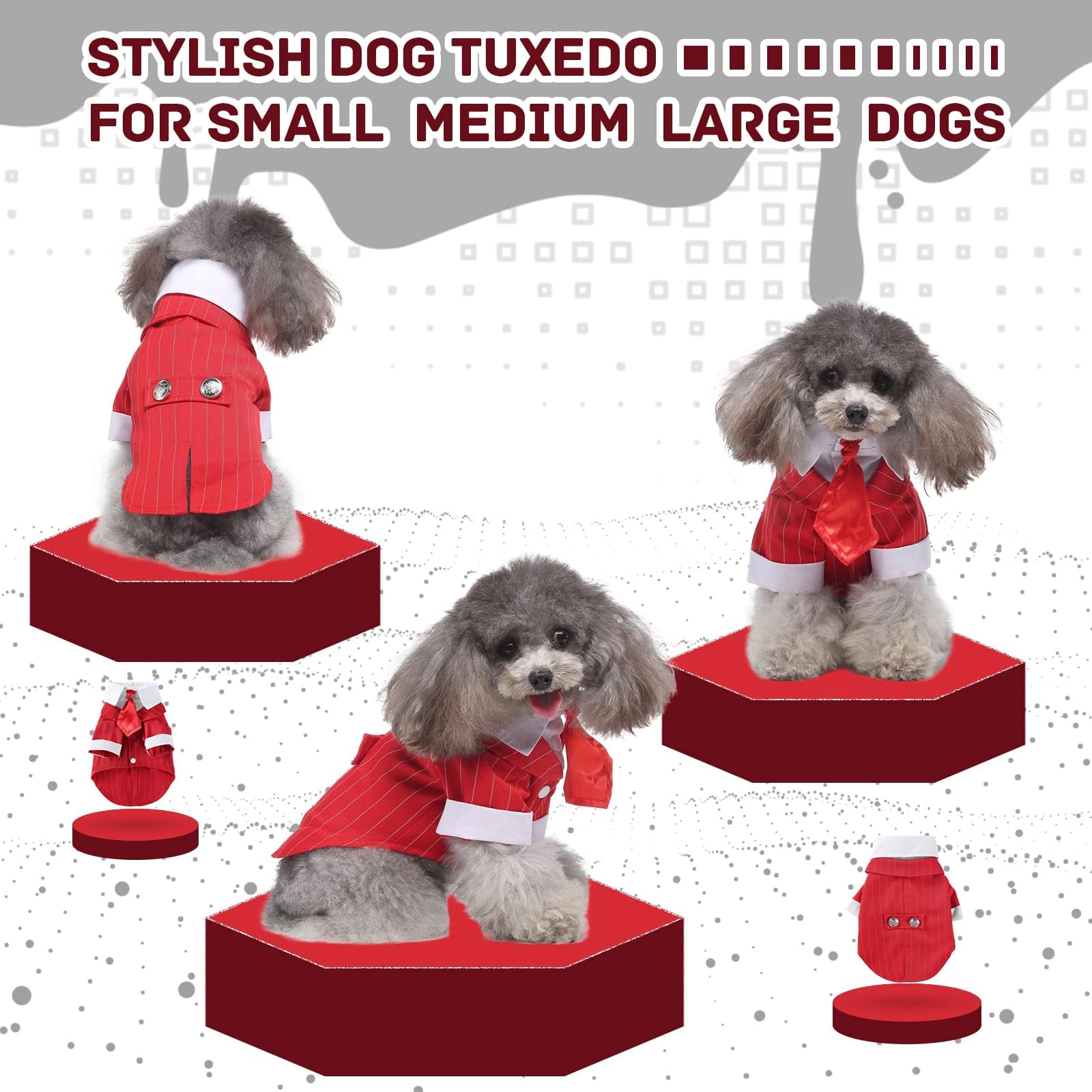 QBLEEV pet wedding outfit ideal for weddings or family photos