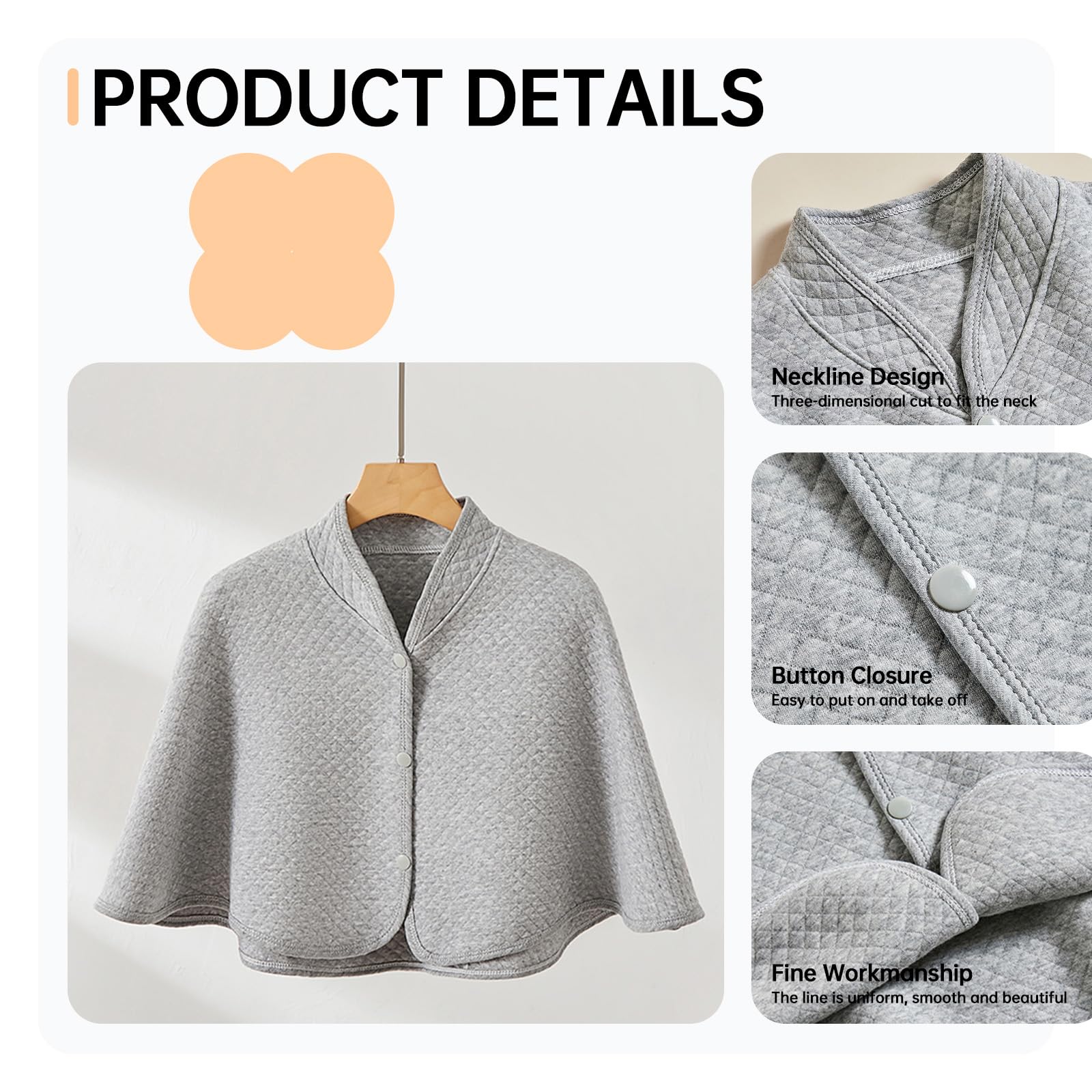QBLEEV shoulder protector button design for easy on/off