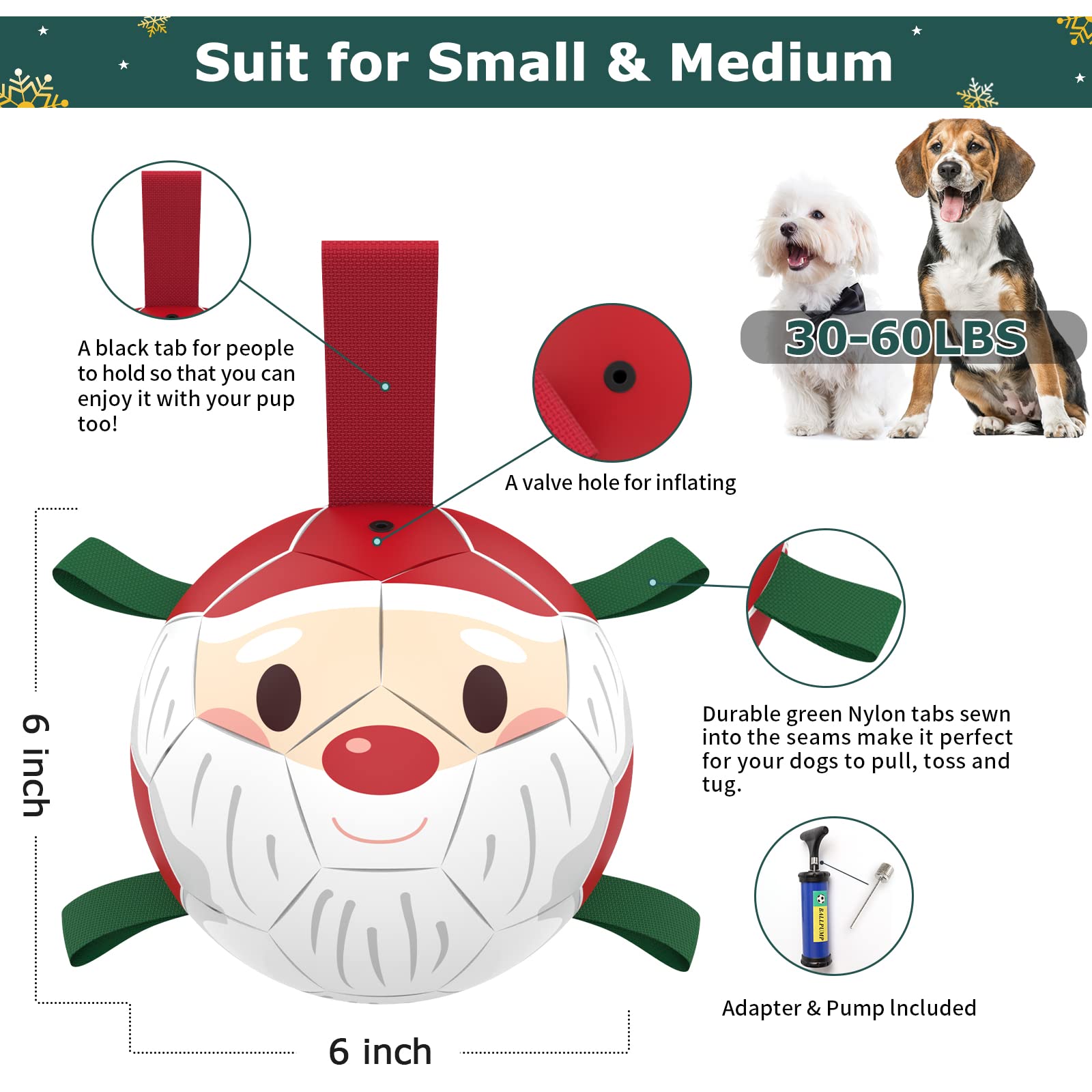 QDAN Christmas ball not for aggressive chewers