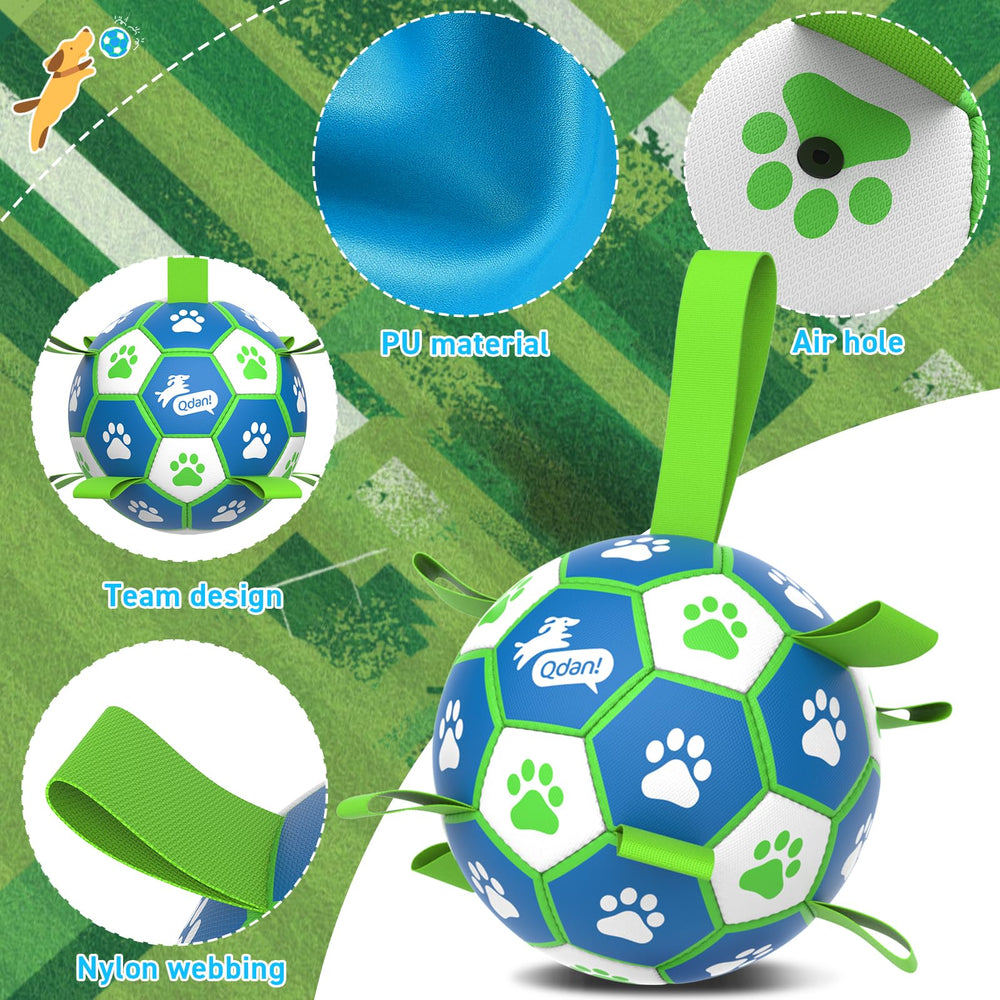 QDAN deflated ball with included pump and needle for quick setup.