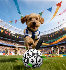 QDAN dog ball for fetch, tug, and training
