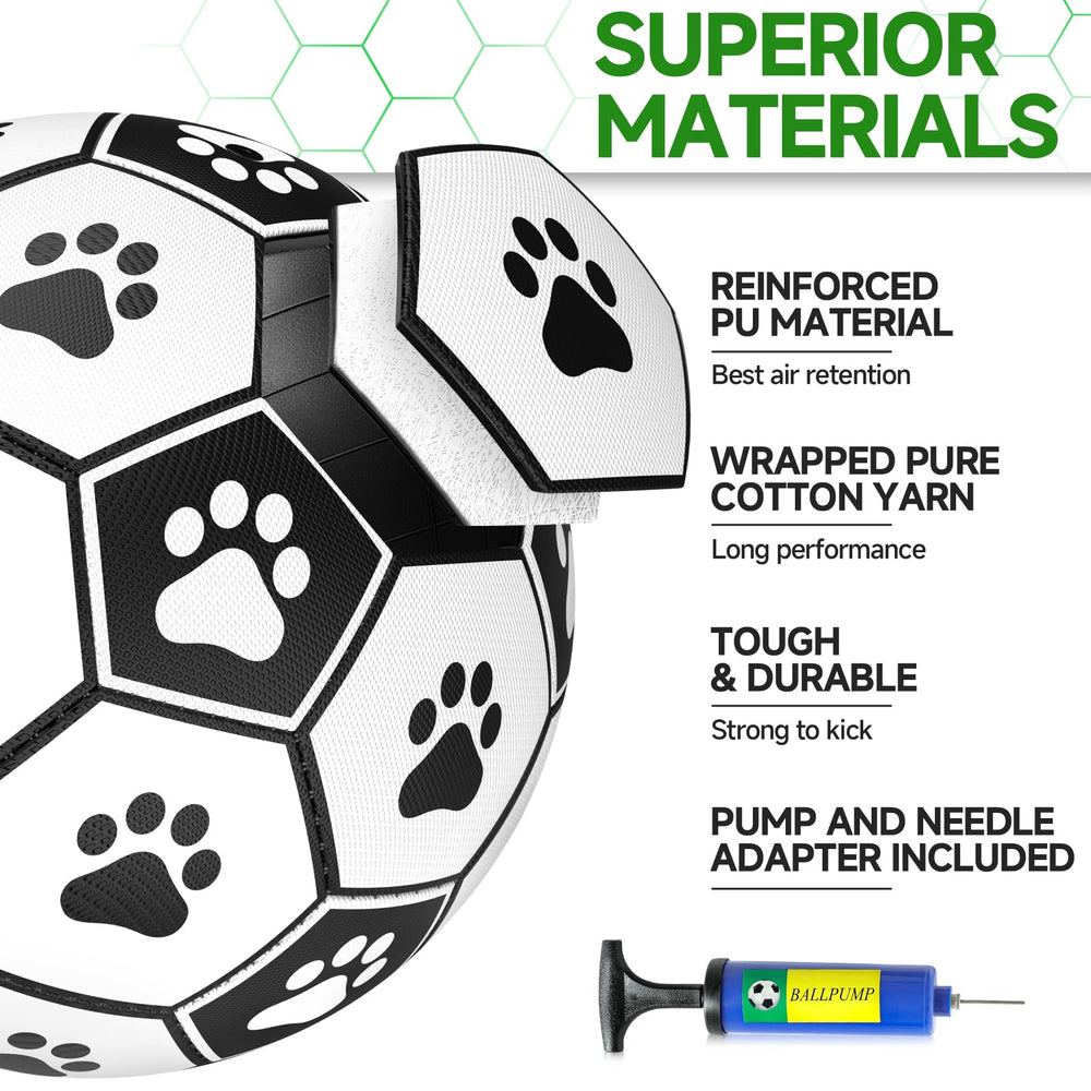QDAN dog ball with paw-print design for attention