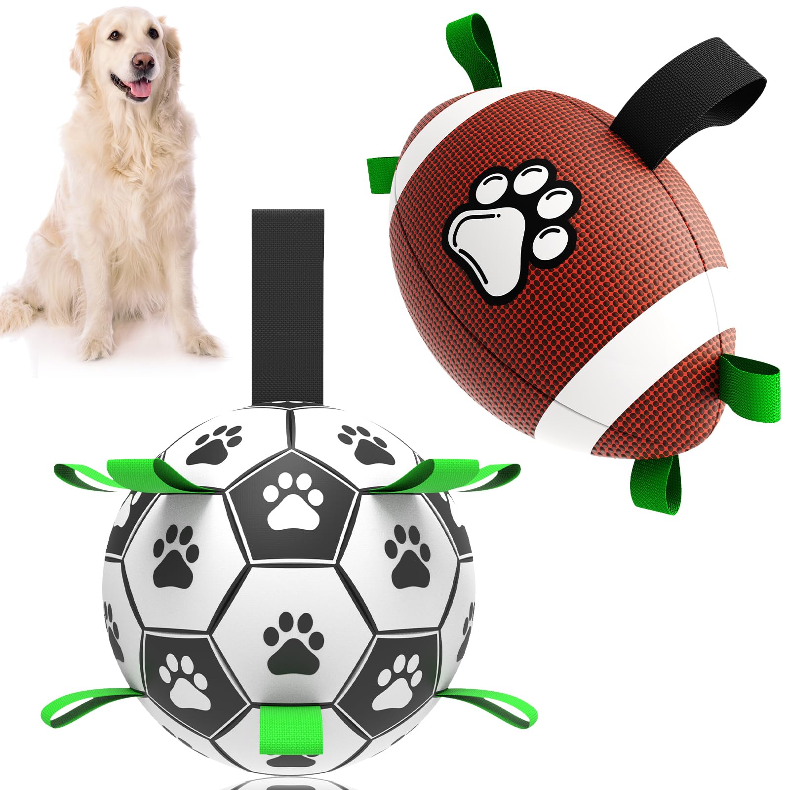 QDAN dog soccer ball: durable PU surface for energetic fetch and reliable bounce.