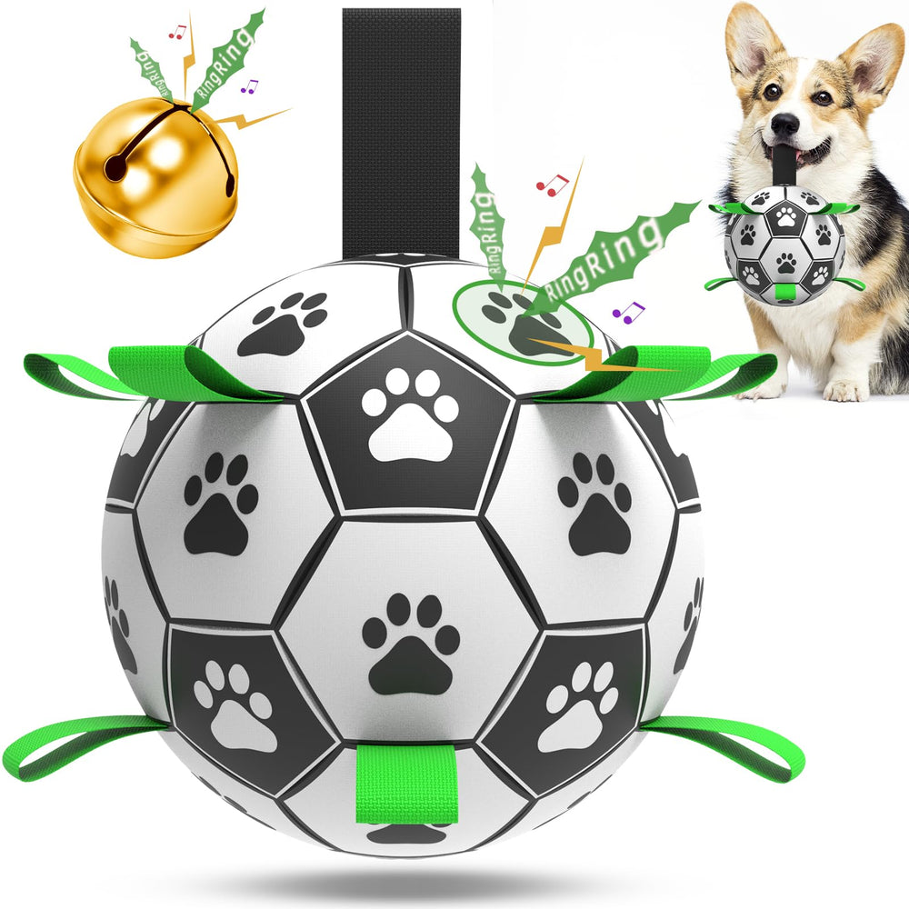 QDAN dog soccer ball with bell inside for engaging indoor play