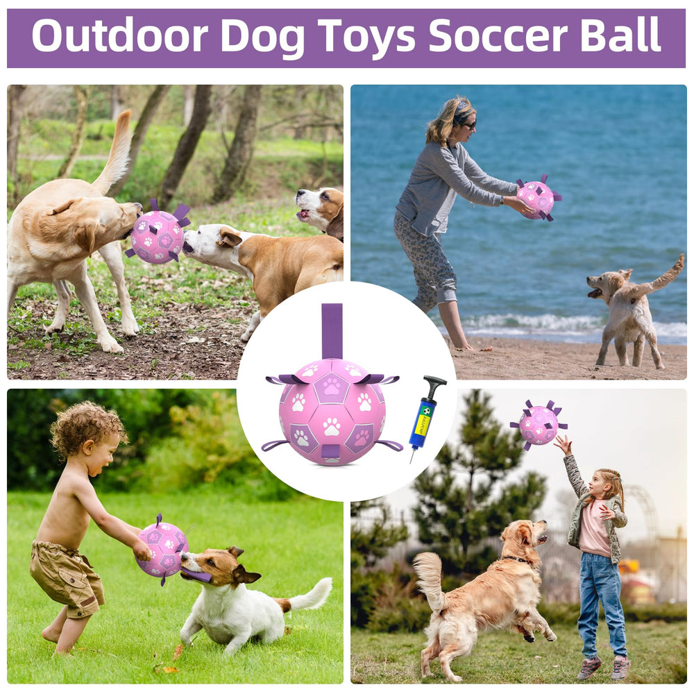 QDAN dog soccer ball made of PU for reliable bounce and durable play