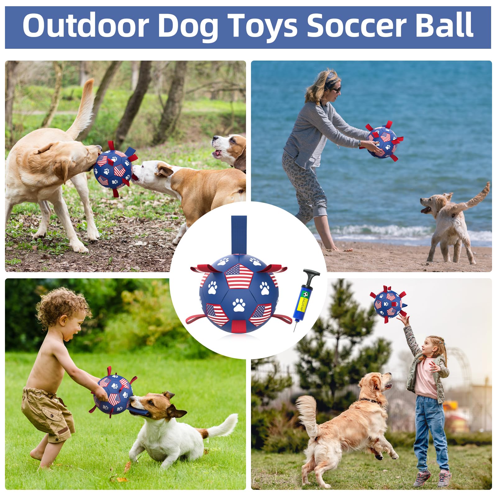 QDAN ball nylon tabs create erratic bounce for engaging play.