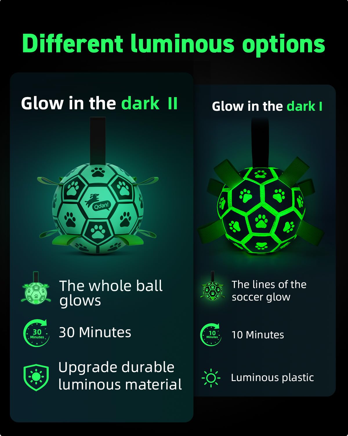 QDAN Durable soft polyurethane ball withstands kicks and retrieves.