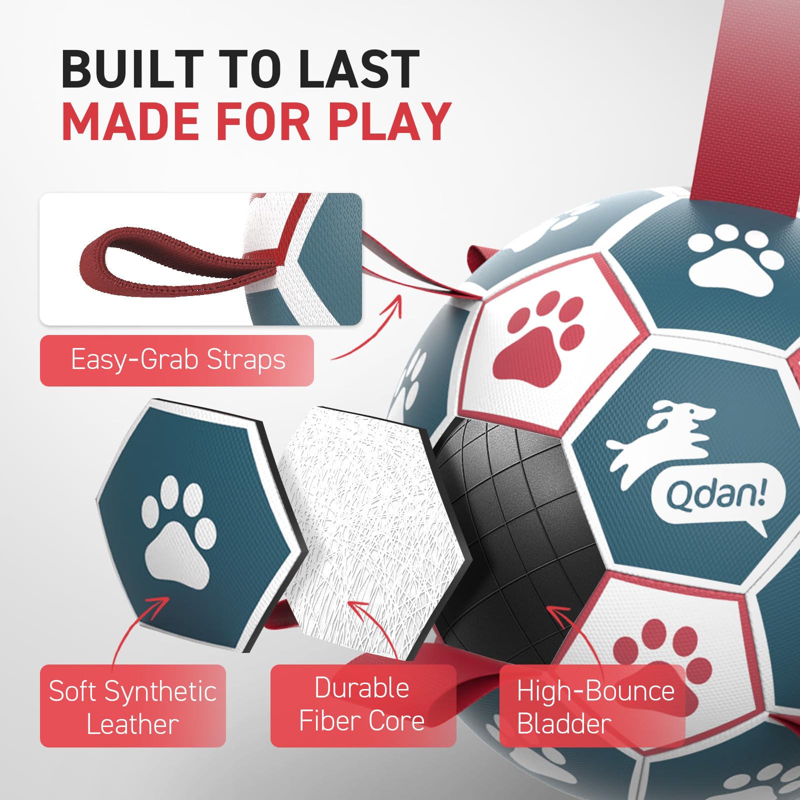 QDAN erratic bounce design keeps dogs engaged with unpredictable hops and chasing fun