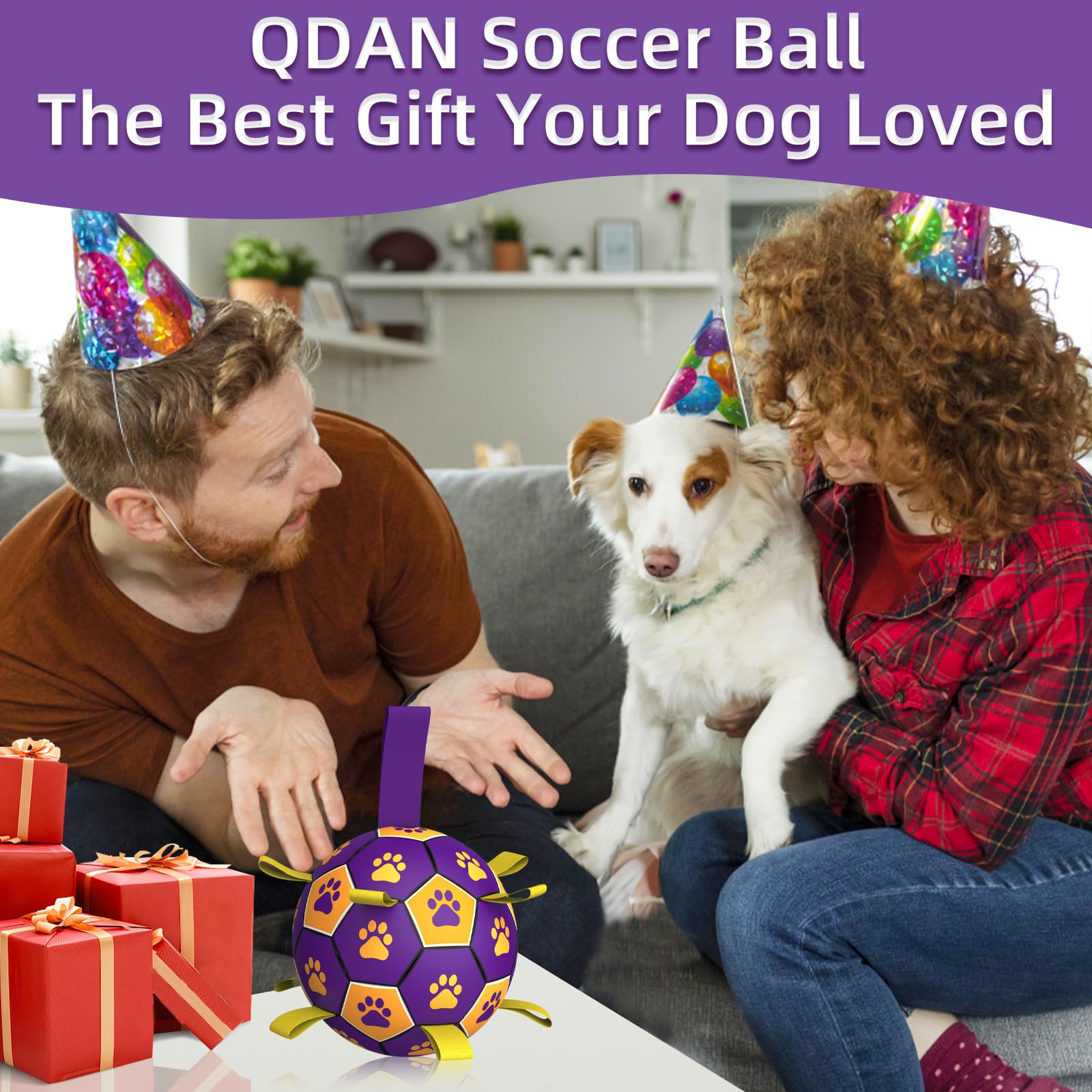 QDAN grab-straps enable easy catching and interactive play