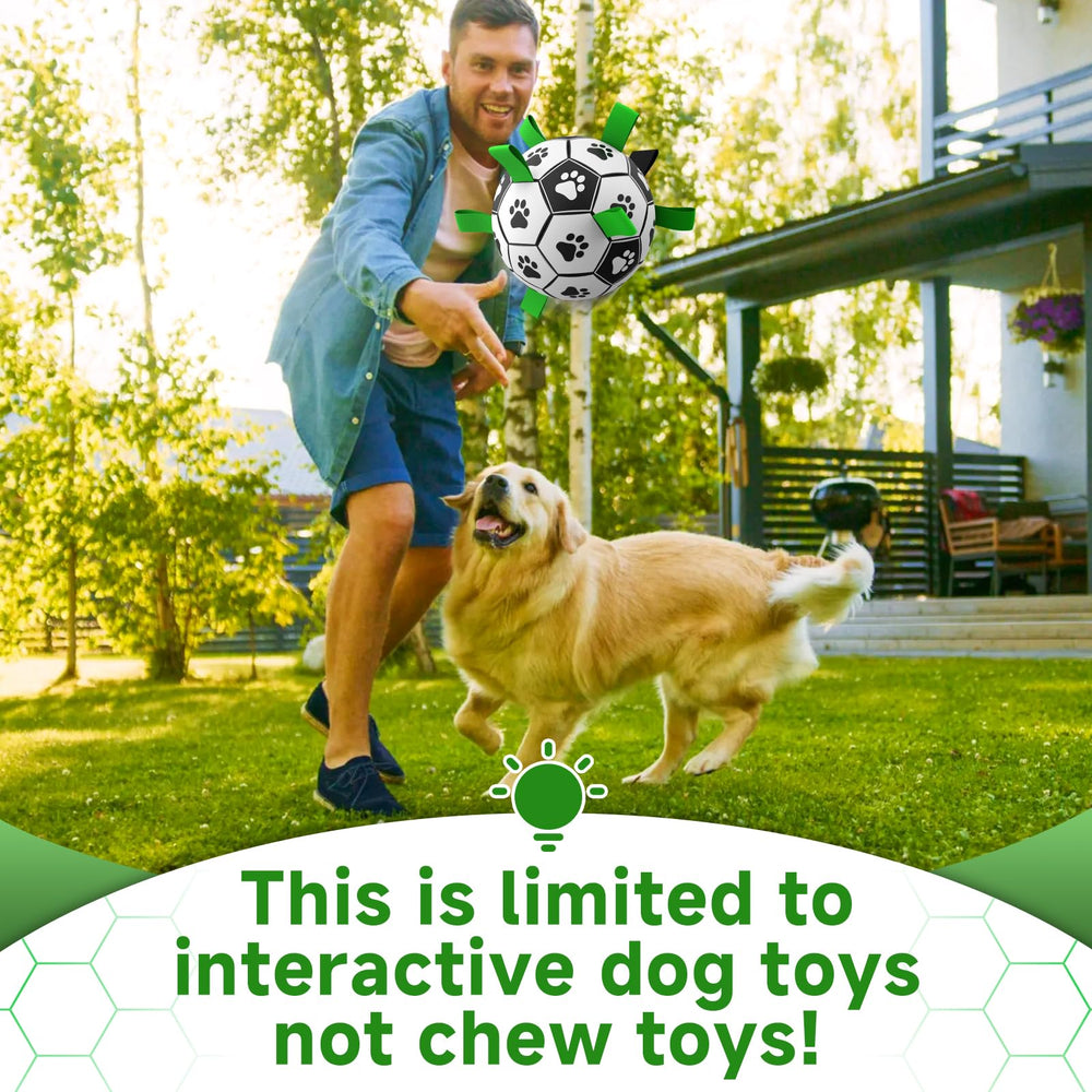 QDAN dog ball with long rope for easy grabbing