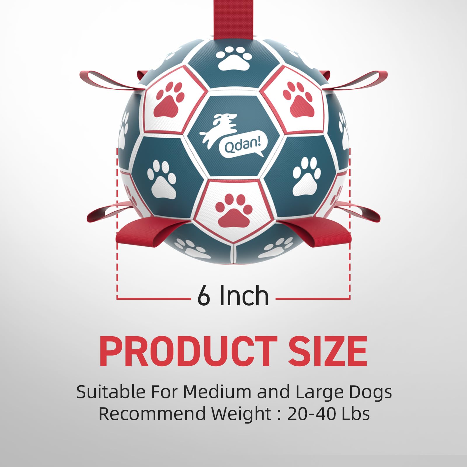 QDAN outdoor-friendly dog ball for training and daily use in parks