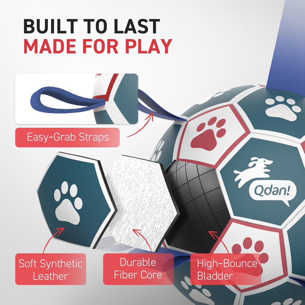 QDAN ball includes pump and needle adapter for easy inflation.