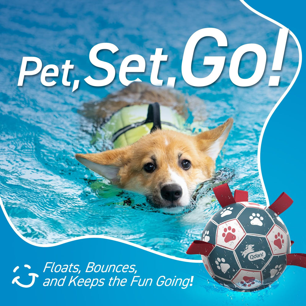 QDAN rope grip surface aids easy pickup and improves toss and catch during fetch