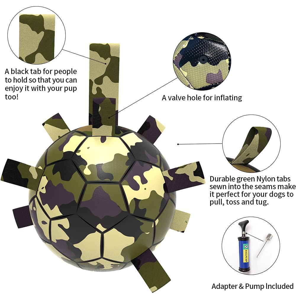 QDAN camouflage ball includes pump and needle for quick setup
