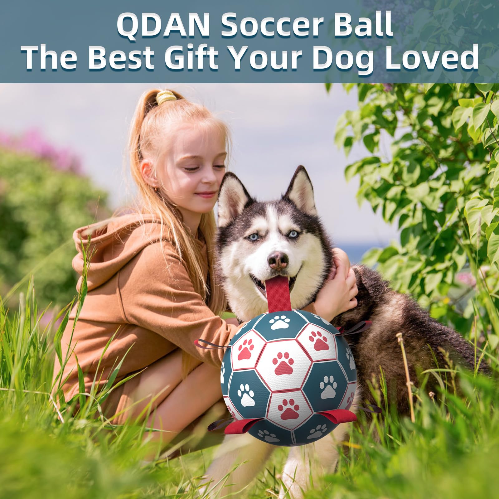 QDAN water toy ball floating in pool for splashy play