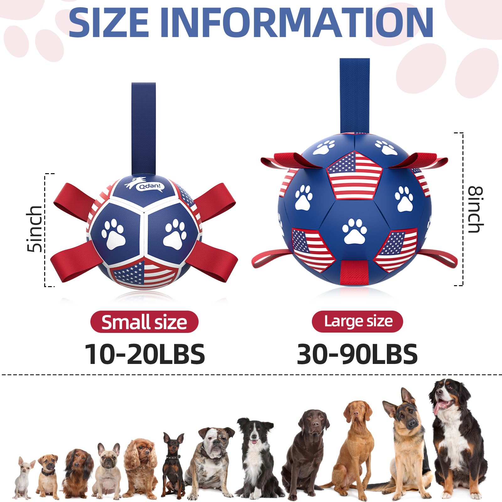 QDAN water-friendly dog ball for pool or beach play and retrieval.