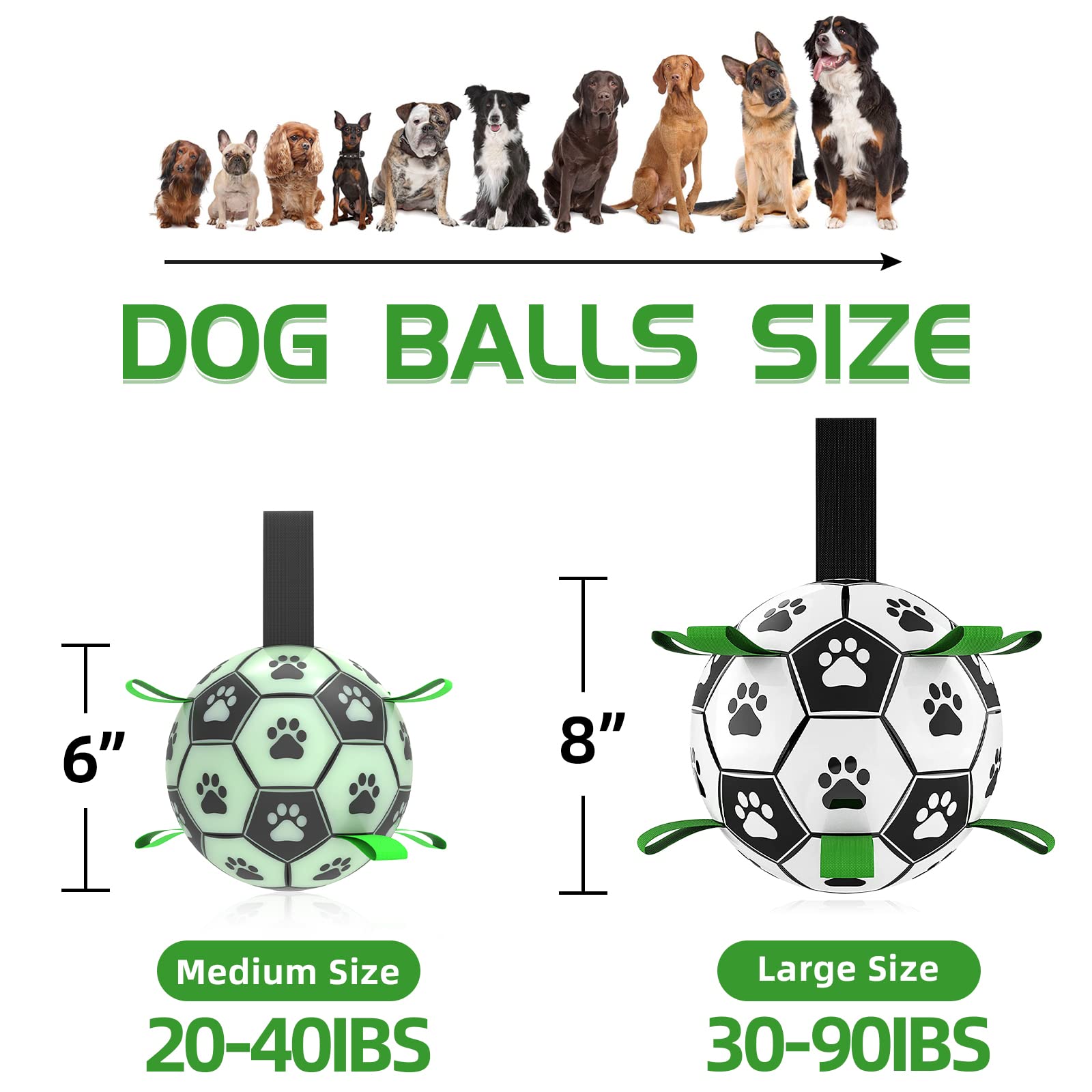 QDAN easy fetch dog ball with rope grip for retrieval