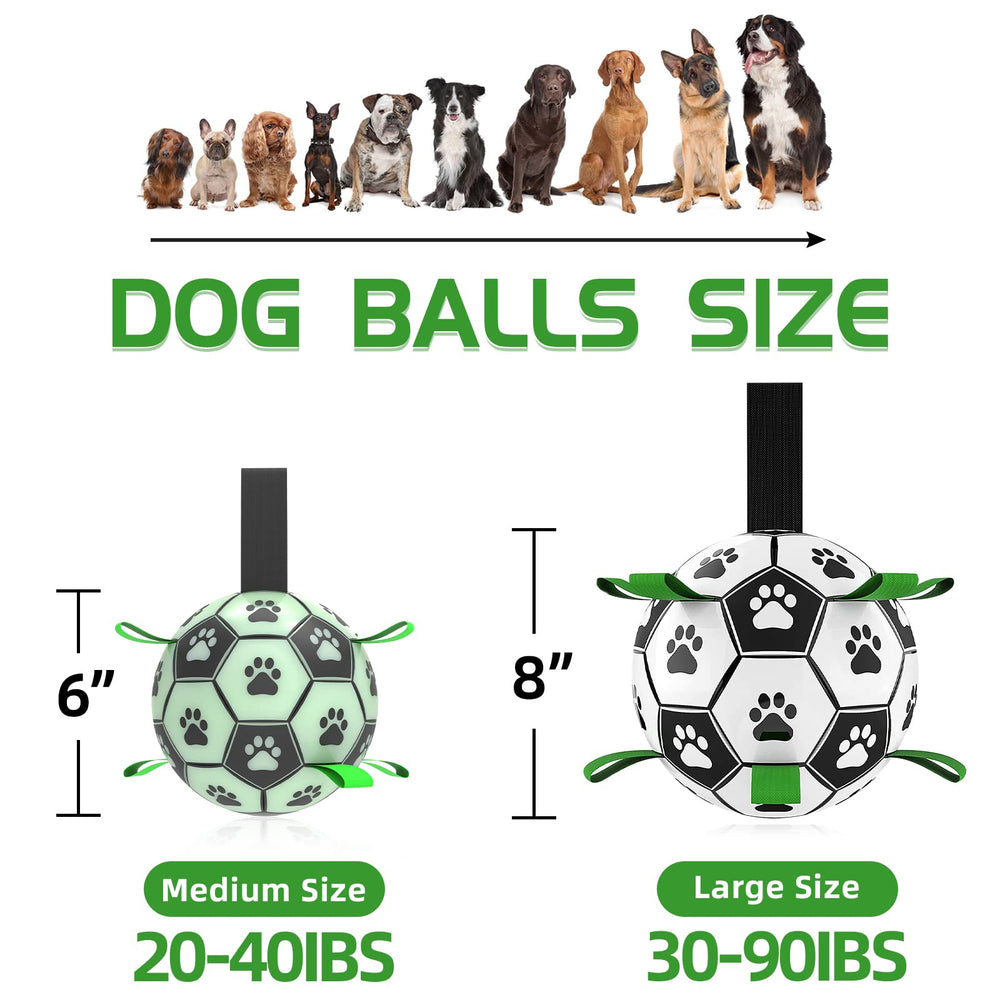 QDAN easy fetch dog ball with rope grip for retrieval