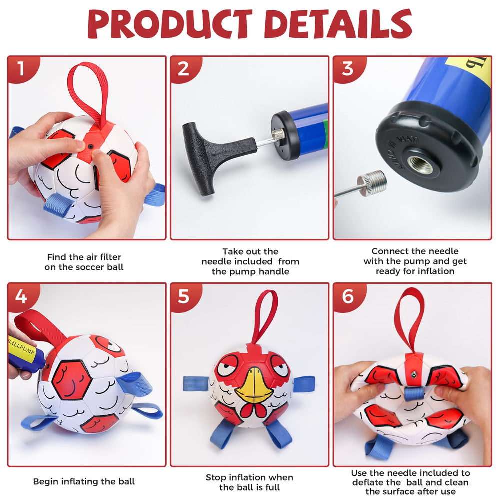 QDAN dog ball toy packaging ready to play interactive toy.