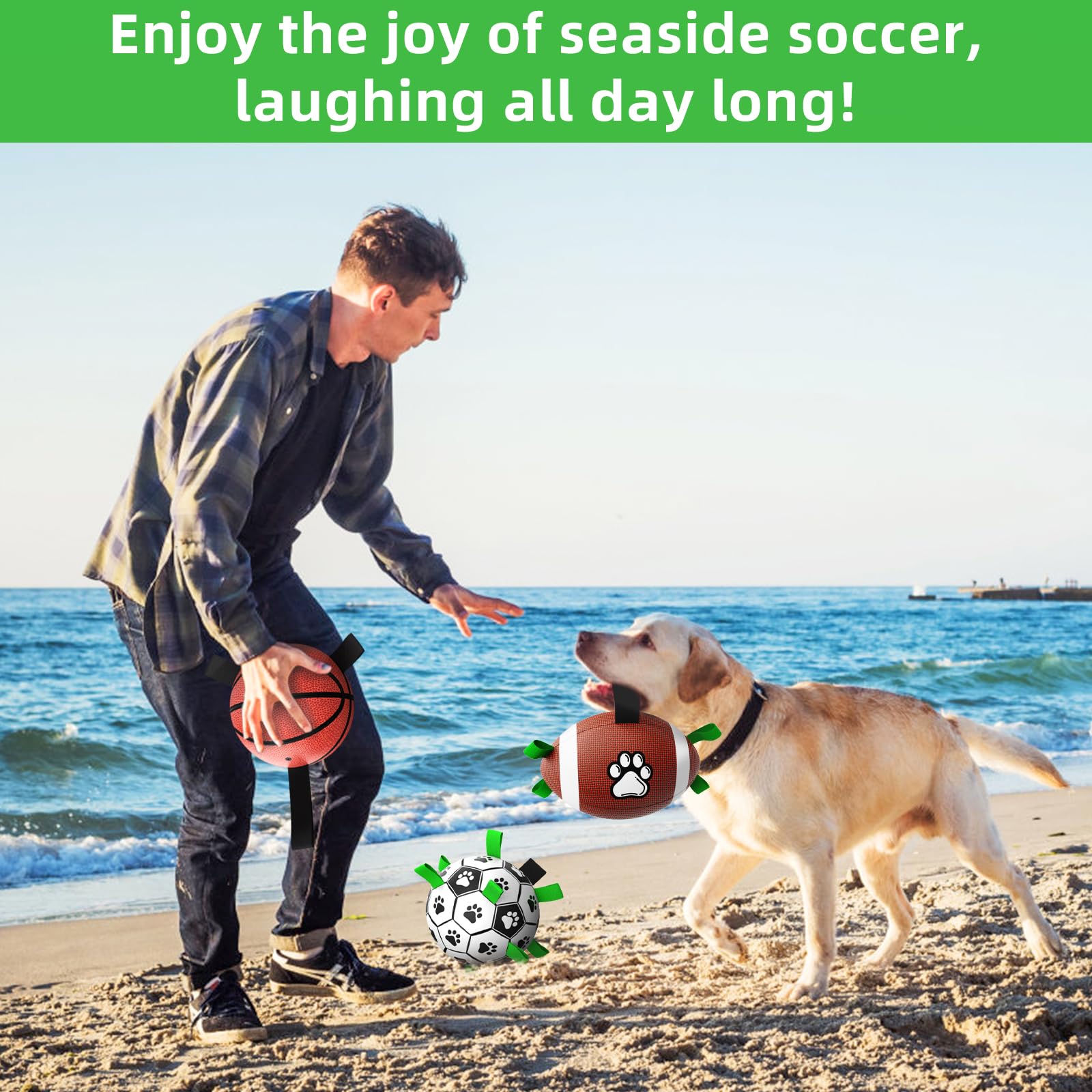 QDAN pool-safe dog toy with nylon tabs for erratic chases