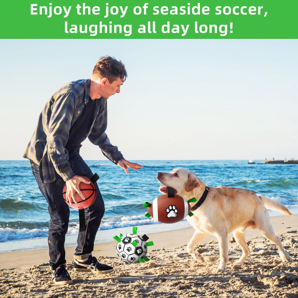 QDAN pool-safe dog toy with nylon tabs for erratic chases